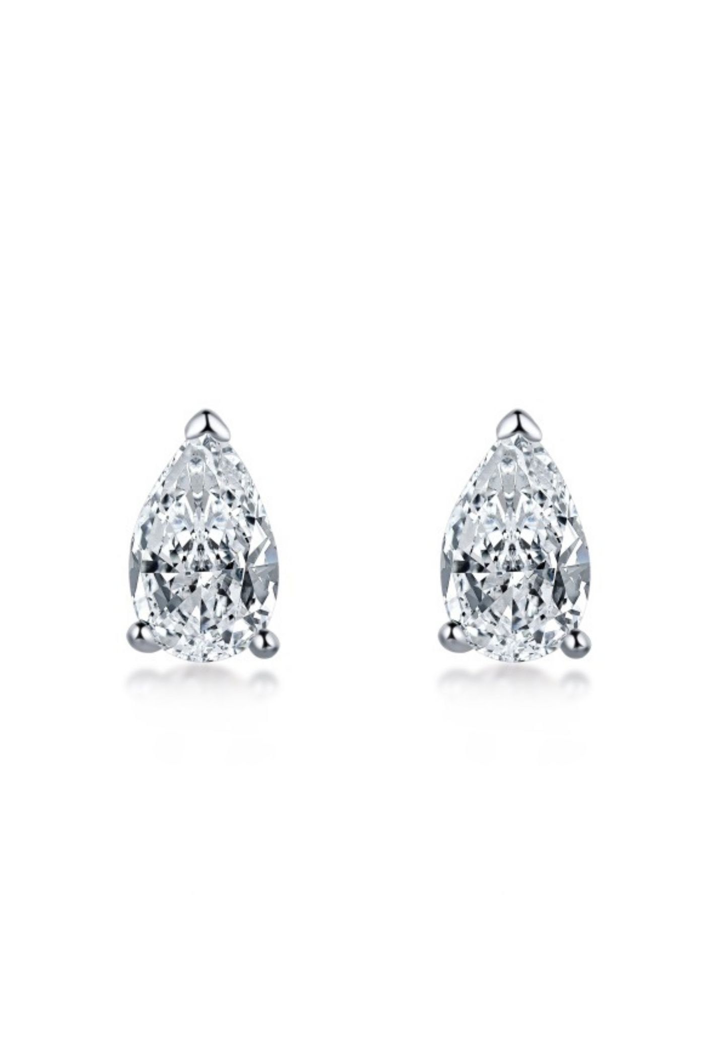 Alana Pear Cut Sterling Silver Earrings
