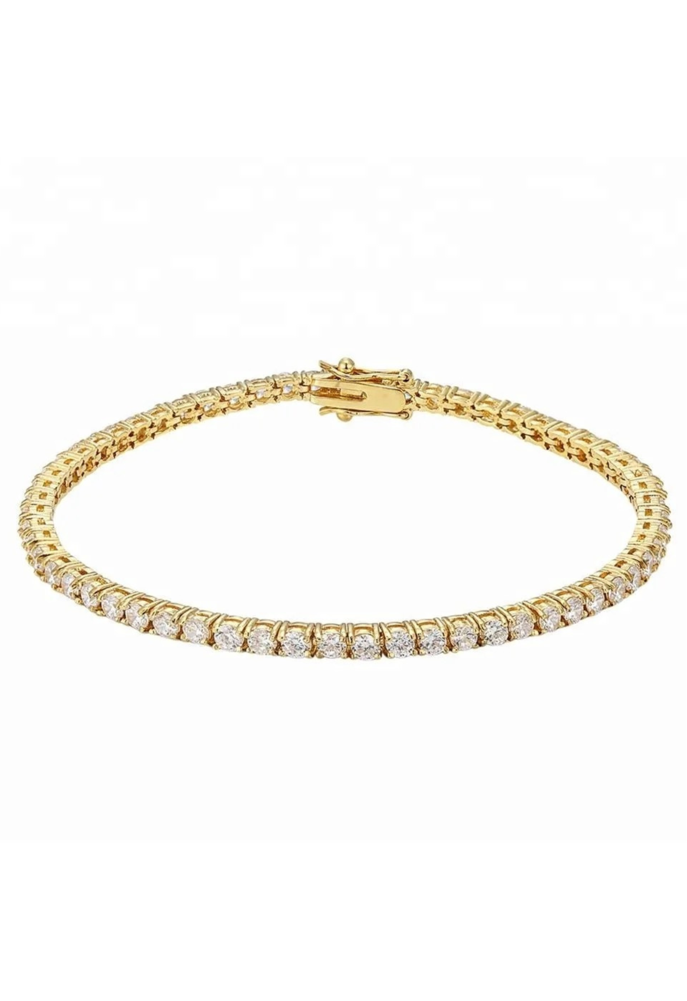 Aura 3mm Tennis Bracelet- Gold