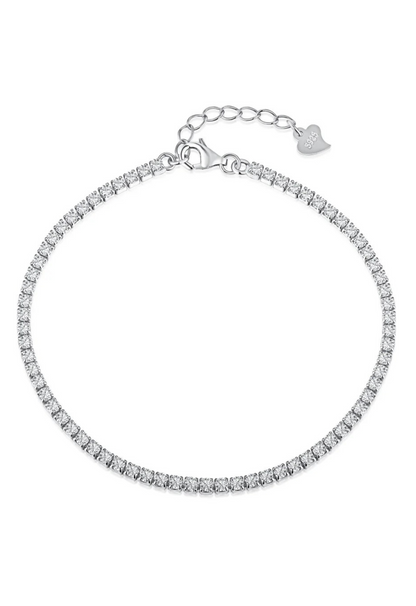 Ira 2mm Sterling Silver Tennis Bracelet- Silver