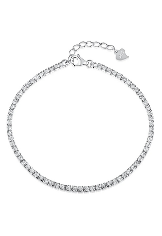 Ira 2mm Sterling Silver Tennis Bracelet- Silver