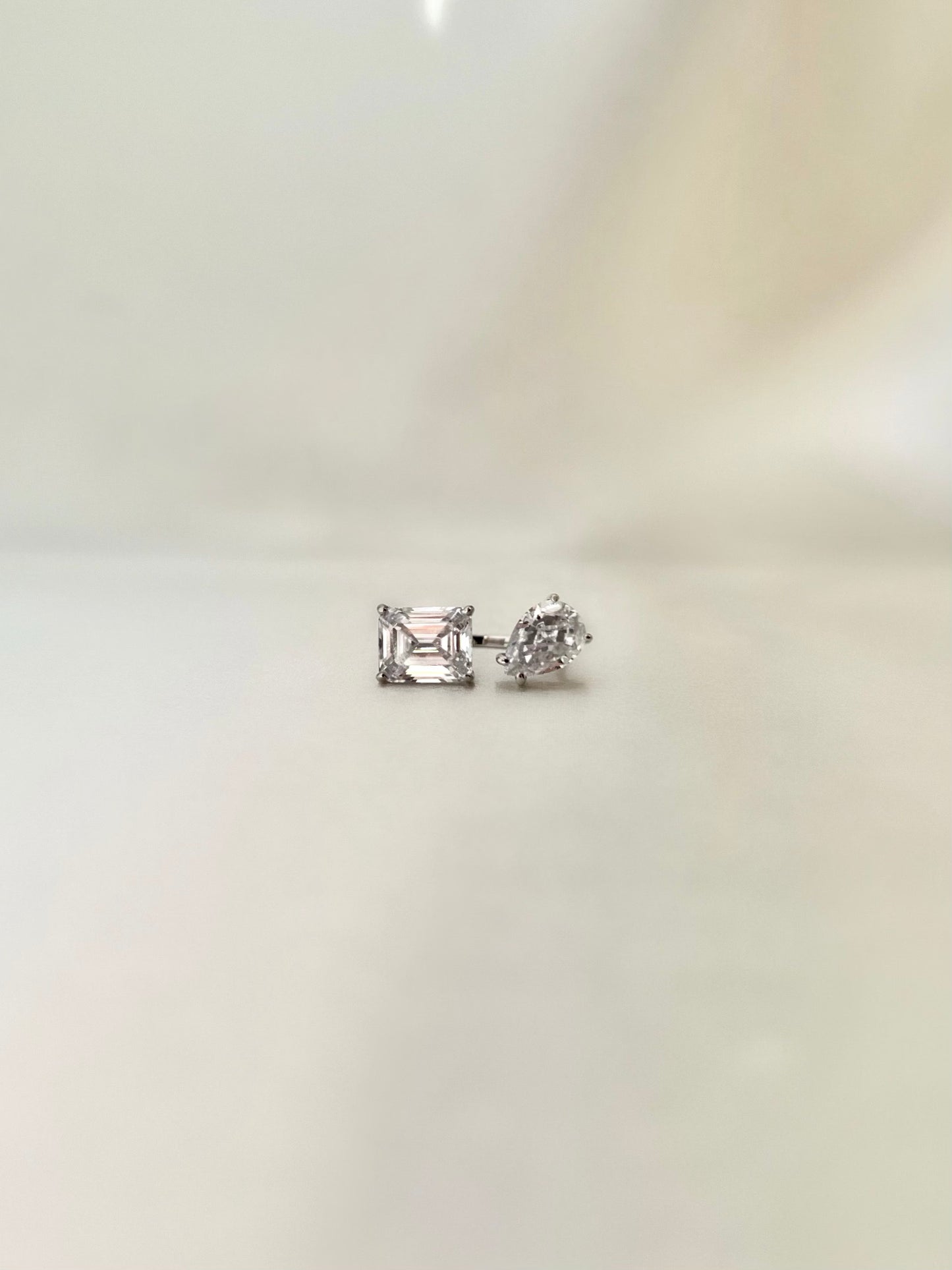 Kylie Resizable Two Stone Sterling Silver Ring (Pre-Order)