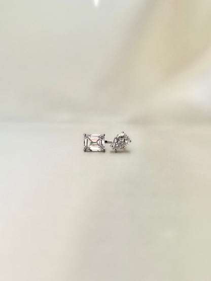 Kylie Resizable Two Stone Sterling Silver Ring (Pre-Order)
