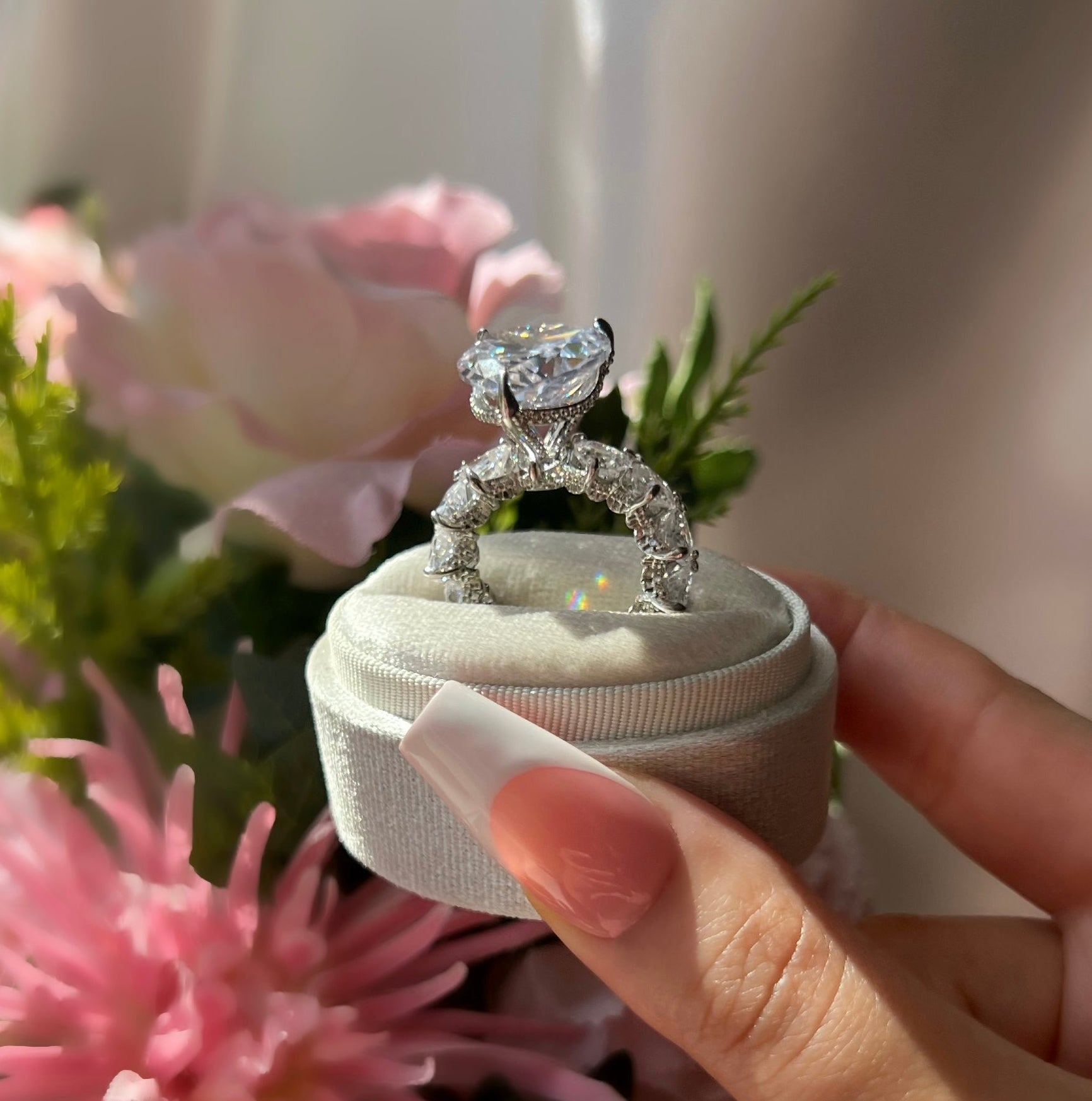 Queen Heart Cubic Zirconia Ring- Silver