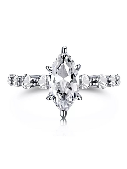 Bella Marquise Cut Sterling Silver Ring