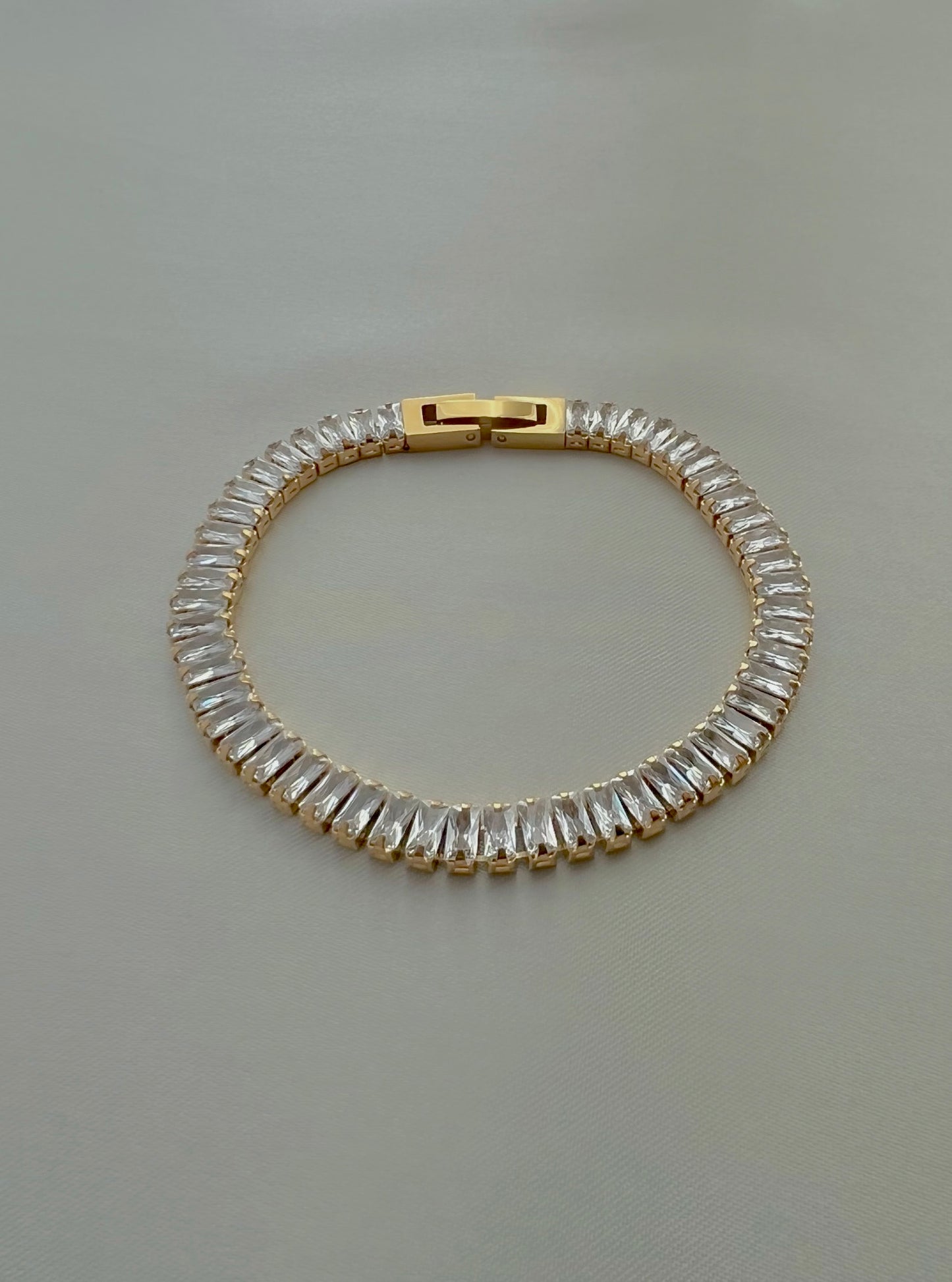Cubic Zirconia Baguette Tennis Bracelet