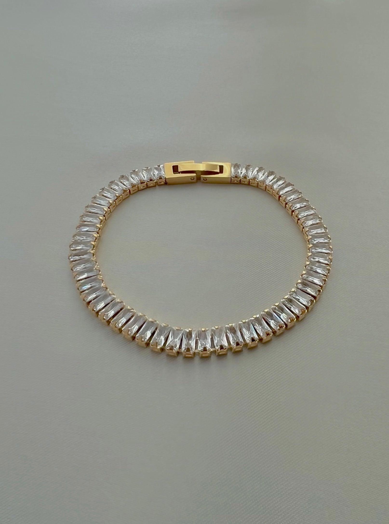 Cubic Zirconia Baguette Tennis Bracelet