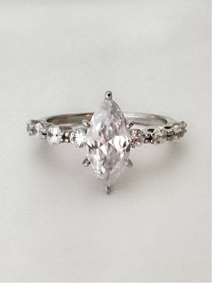 Bella Marquise Cut Sterling Silver Ring
