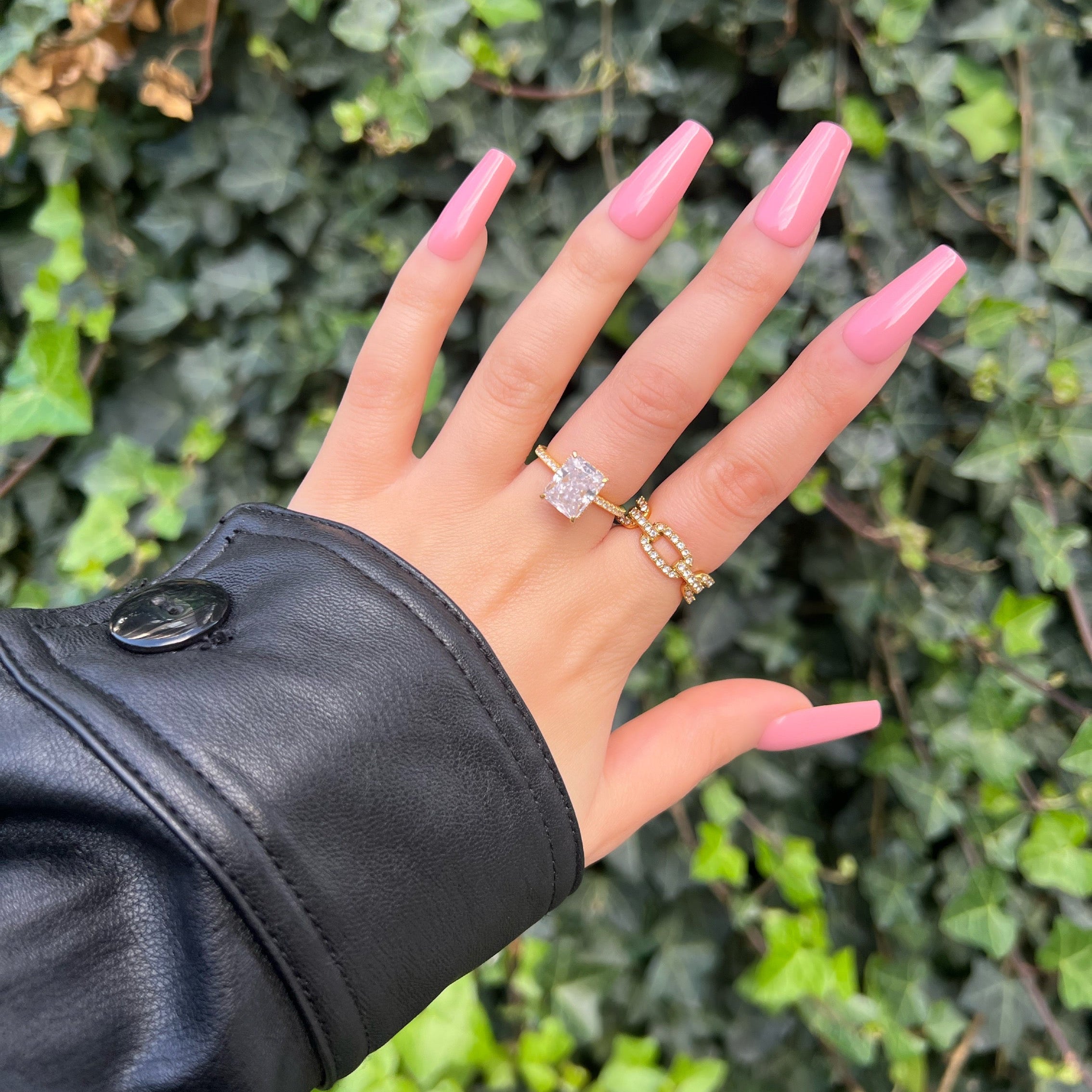 Cecilia Radiant Cut Sterling Silver Ring- Gold