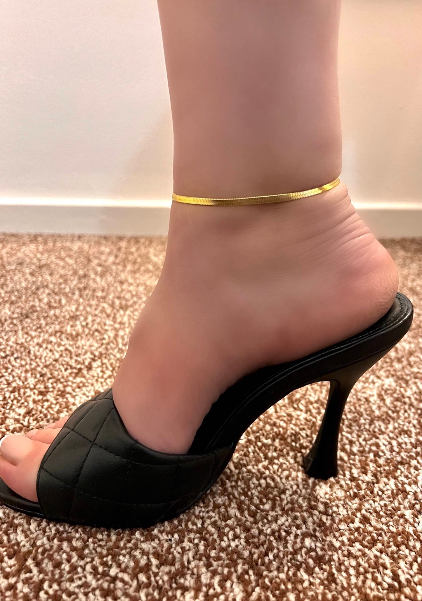Snake Chain Anklet- Gold