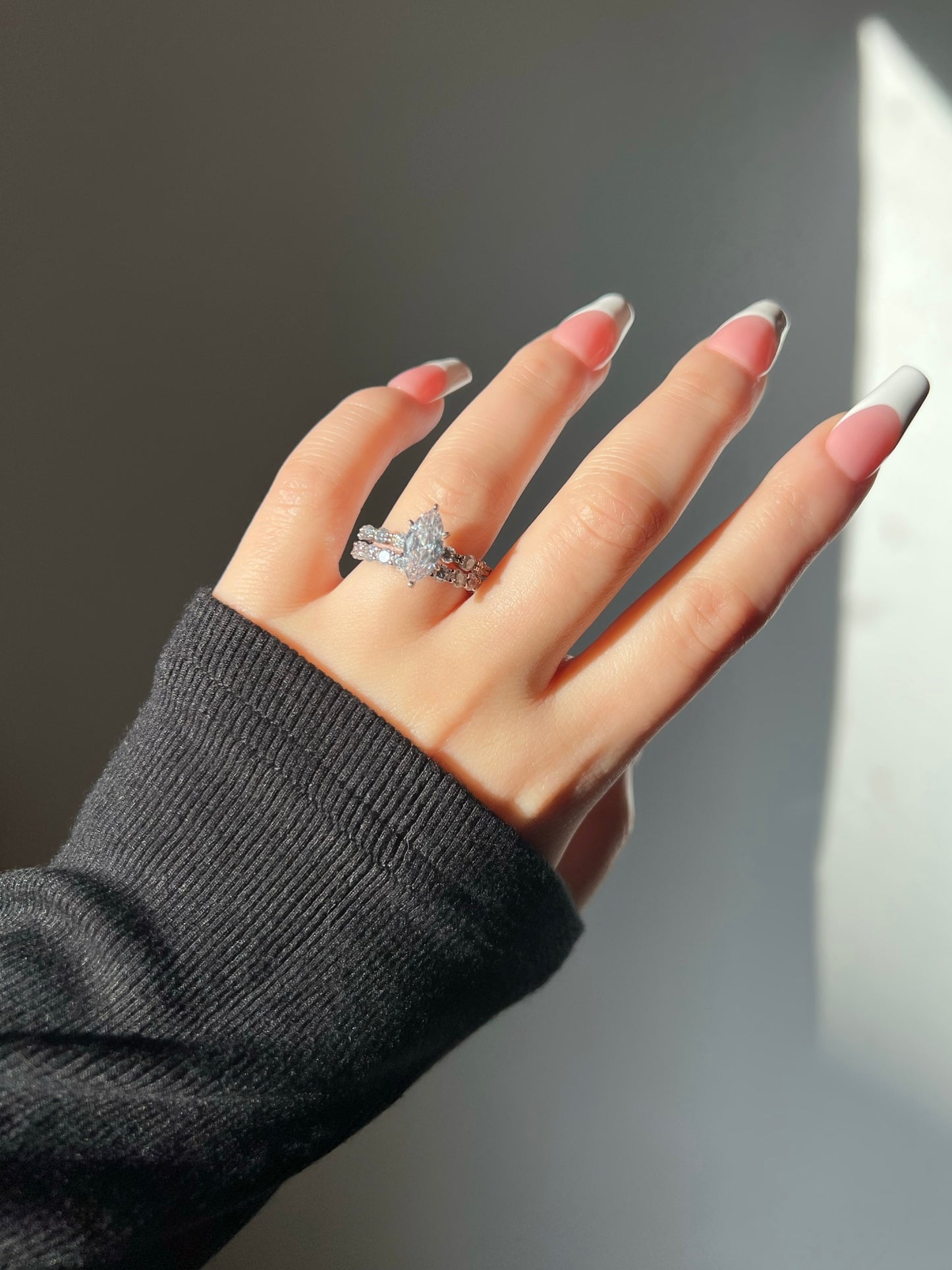 Bella Marquise Cut Sterling Silver Ring