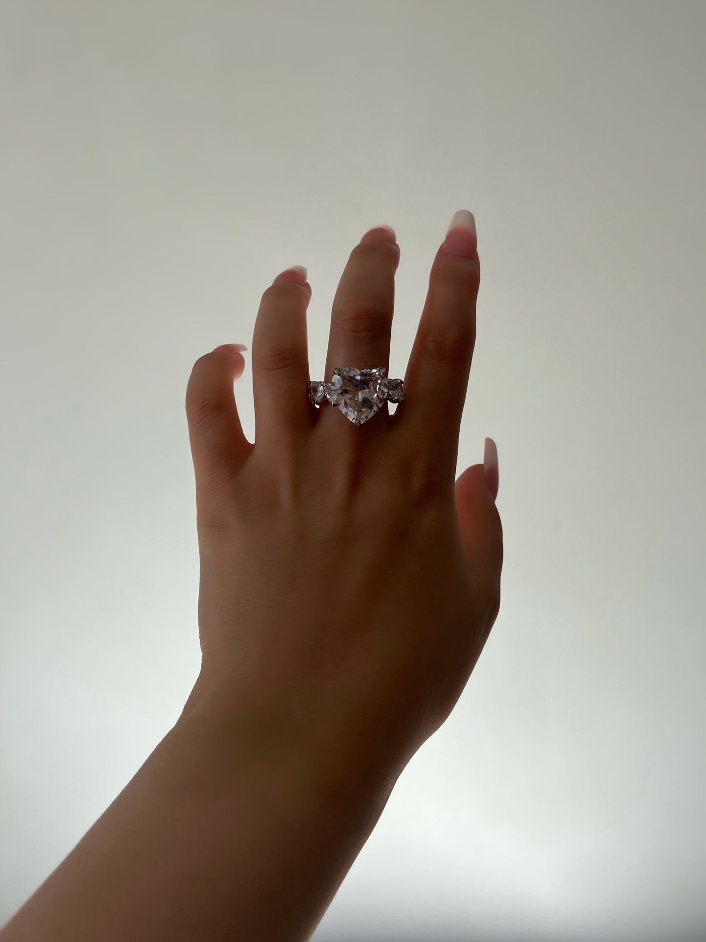 Queen Heart Cubic Zirconia Ring- Silver