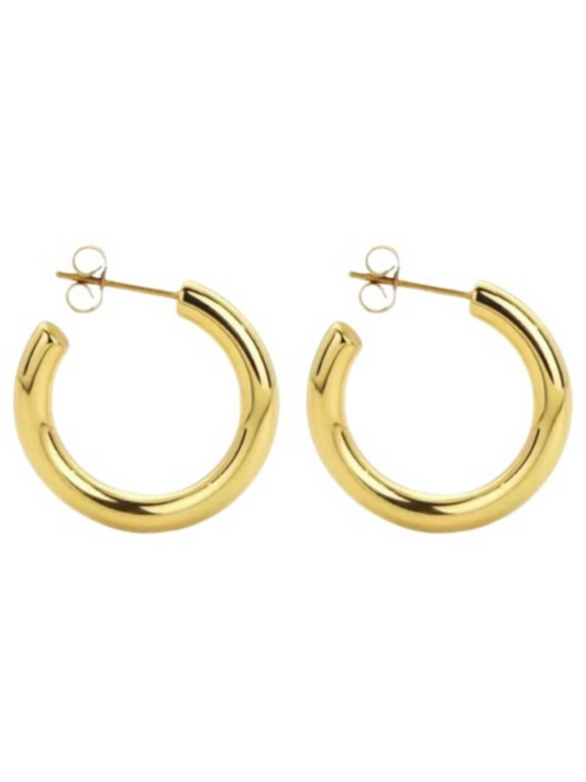 Savannah Classic Gold Hoop Earrings