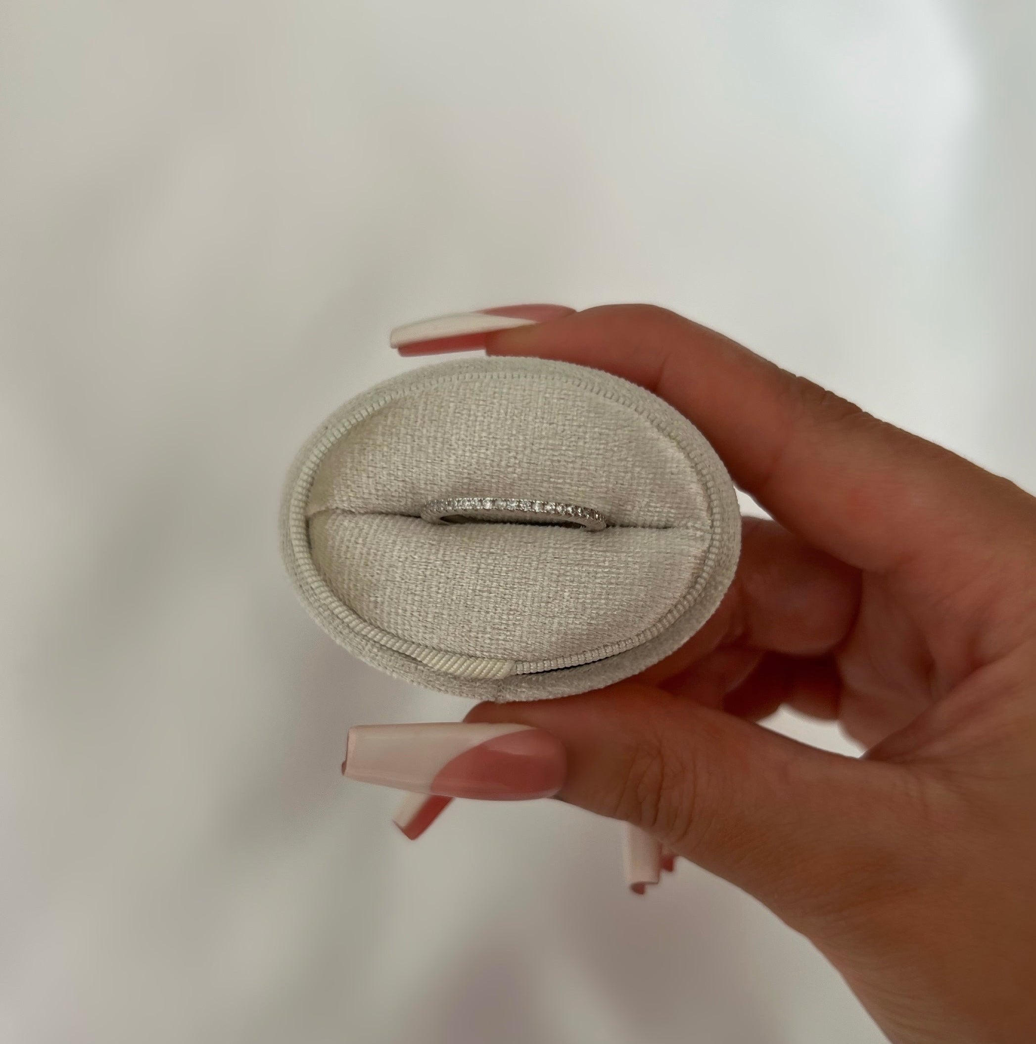 Eternity Pave Band Sterling Silver Ring