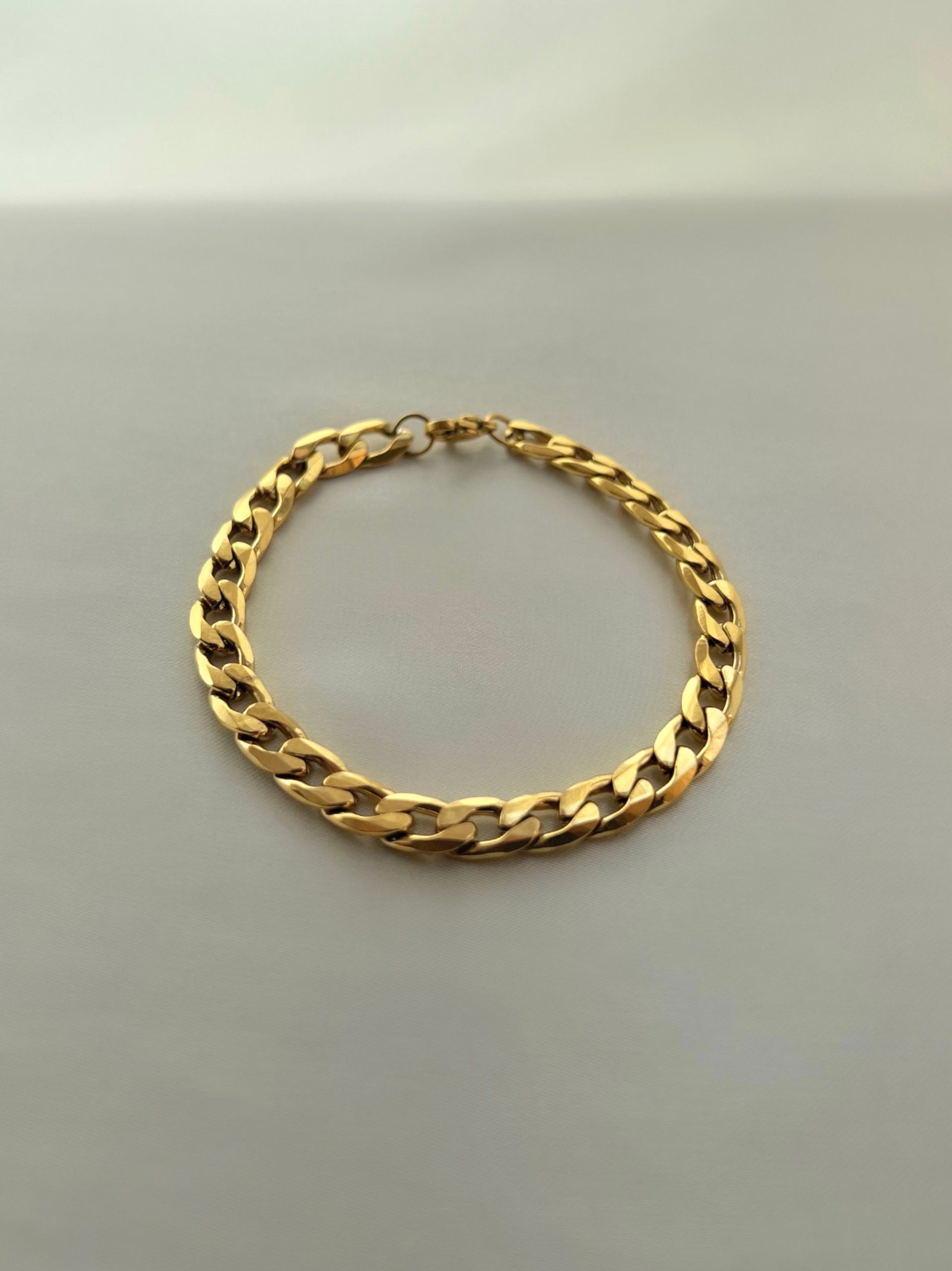 Flat Cuban Chain Bracelet
