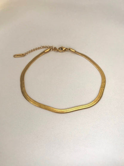 Snake Chain Anklet- Gold